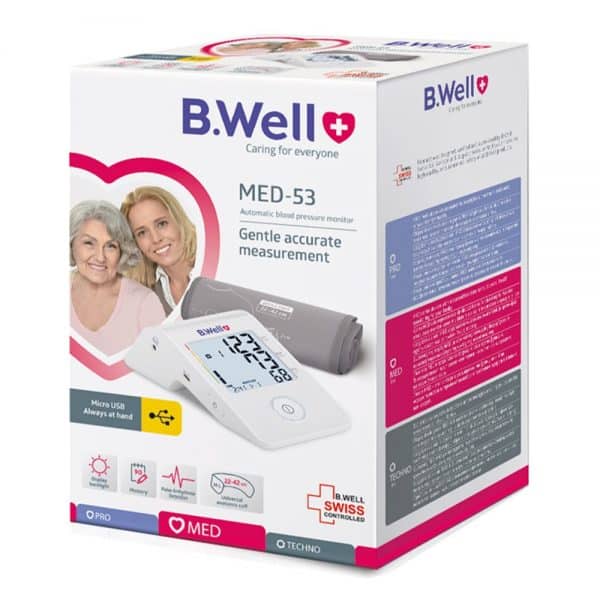 فشارسنج دیجیتال بی ول BWELL MED53  همراه با آداپتور (بازویی)