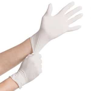 دستکش یکبار مصرف 100 عددی لاتکس الیت Elitte کم پودر در سایز های مختلف